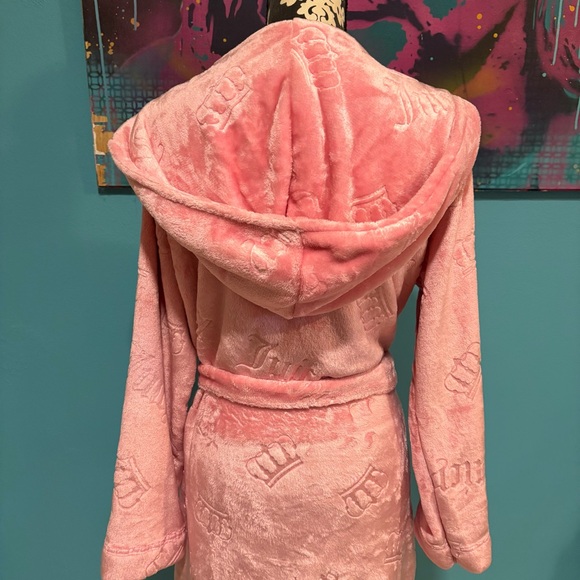 NEW Pink Juicy Couture Logo Pink Robe NWOT Velour Large/X-large XL - Picture 7 of 13